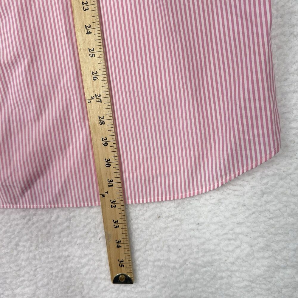 Vineyard Vines Mens Button Down Stretch Poplin Stripe Shirt Pink XL Embroidered - Picture 15 of 15